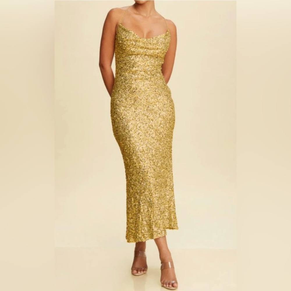 Gold Sequin Dress ✨